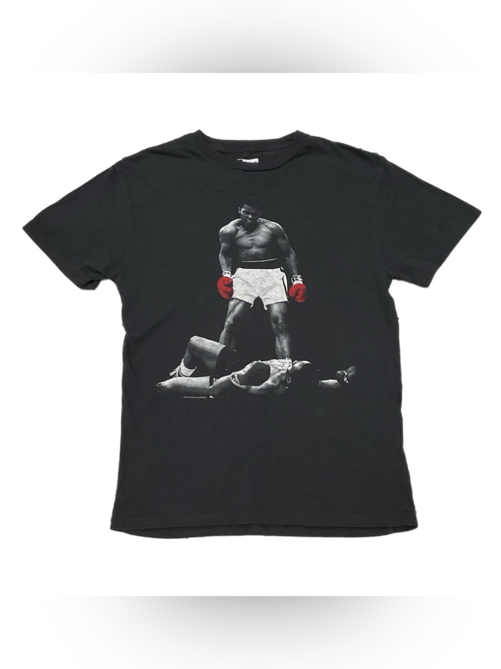Muhammad Ali Knockout Graphic  Boxing Legend Black Tee